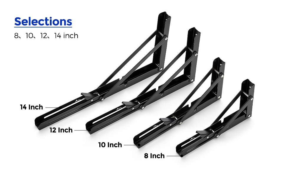 Ravinte Folding Shelf Brackets Heavy Duty Shelf Brackets