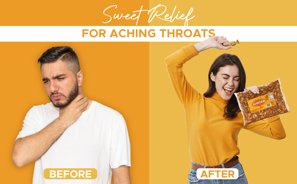 Colombina Ginger Hard Candies, Natural AntiNausea and