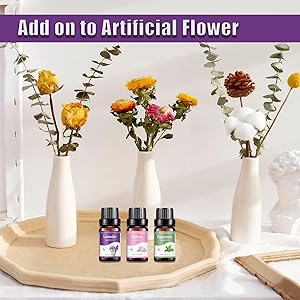 Essential oil add on to artificial flower