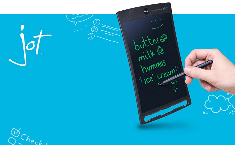 Boogie Board Jot Starter Kit with Jot Reusable Writing Tablet (8.5 in) and Jot