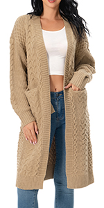 strickjacke damen lang