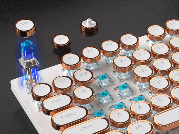 Amazon.com: Typewriter Style Mechanical Keyboard, Retro Punk