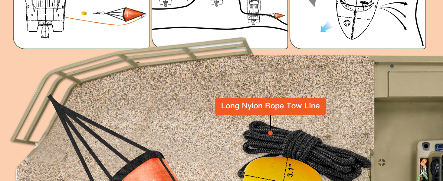 Drift Sock For Fishing Boat