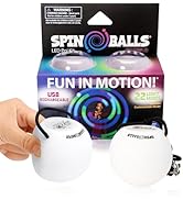 SPIN BALLS Glow.0 LED Poi Balls Glow – USB Rechargeable with 22 Vibrant Color Light Modes & Patte...