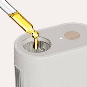 Open the silicone cap and drop in 