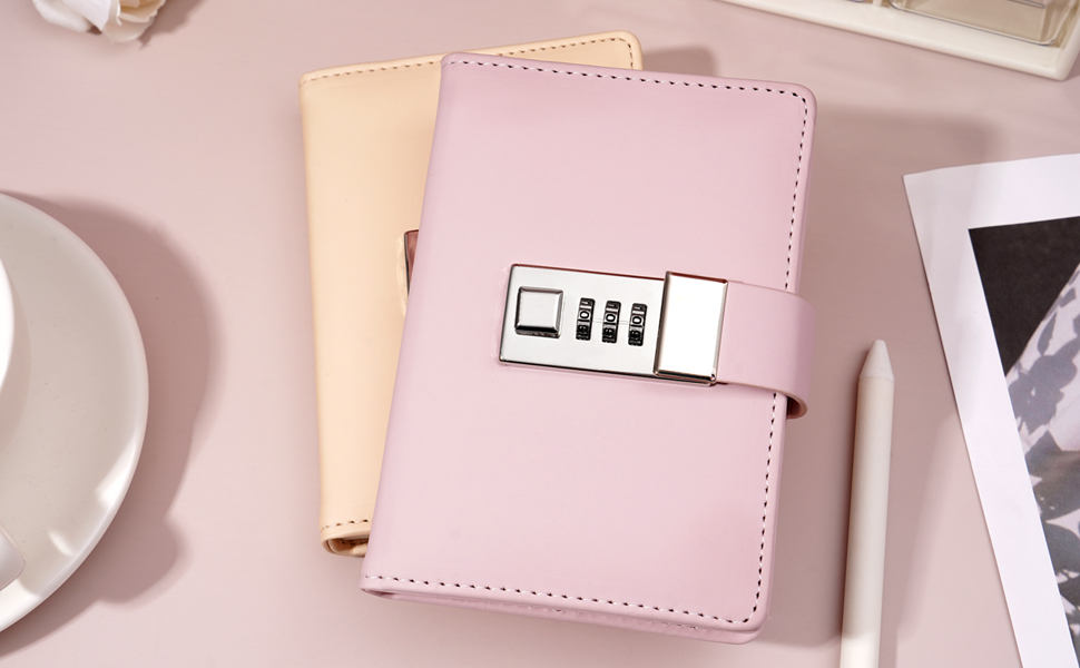 CAGIE Journal with Lock Personal Secret Diary Mini Locking