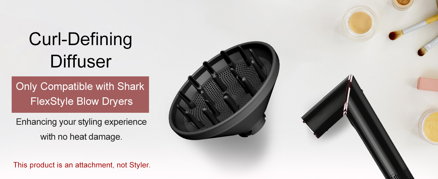 Diffuser Attachment Shark FlexStyle Hair Dryer Natural Curls Accessories Flex Style Styler