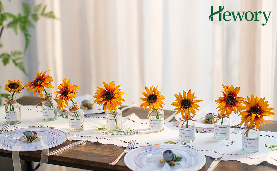 Mini Glass Vase for Centerpieces Hewory 24Pcs Clear Small Bud Vases