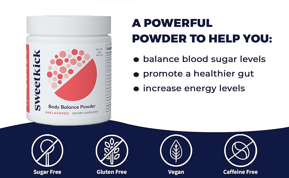 Amazon.com: Sweetkick Sugar Craving Suppressant - Multivitamin Powder - Supplements That Help With Sugar Cravings
