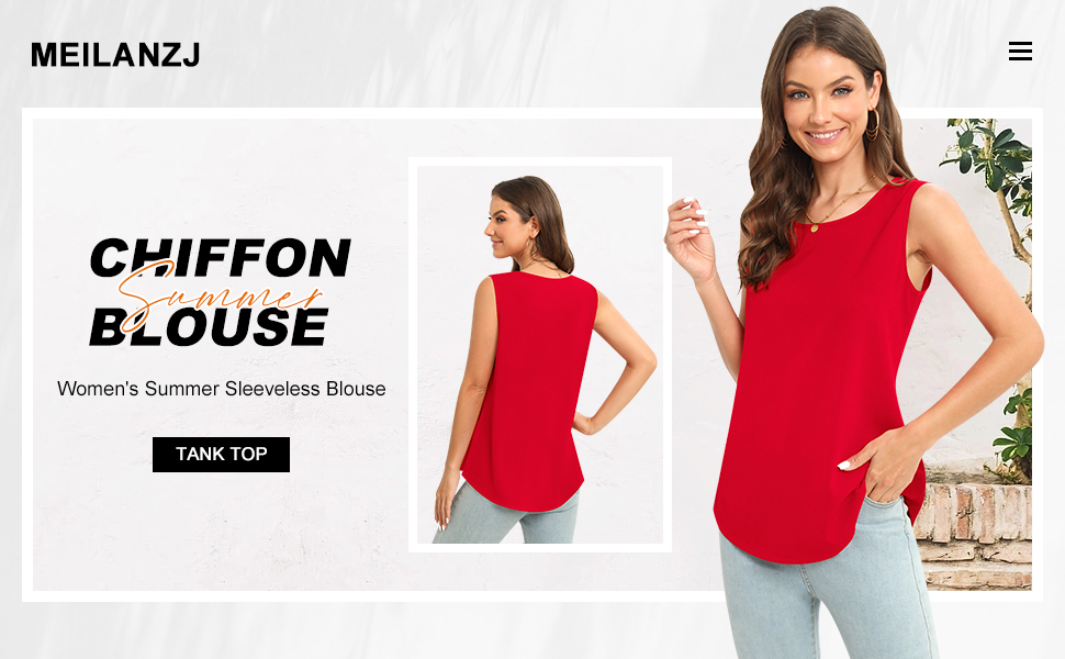 chiffon tank tops for women