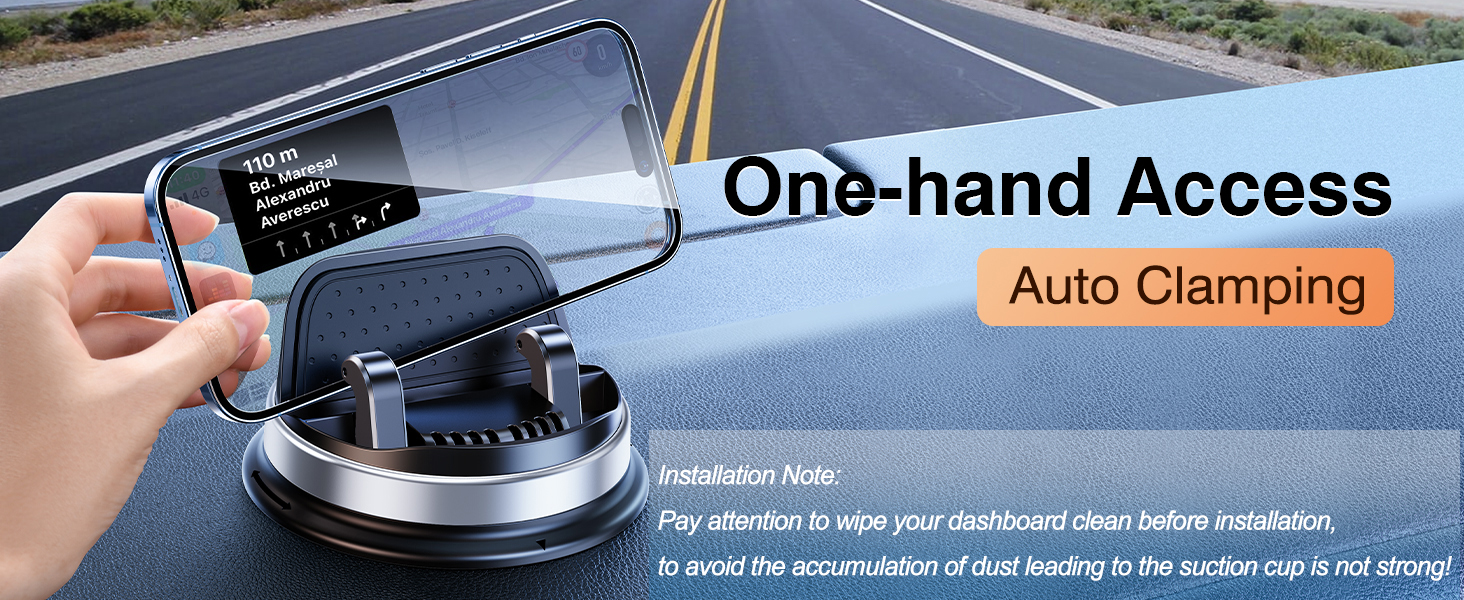 DICMKY Dashboard Cell Phone Car Mount Universal Multifunctional 360 Rotatable