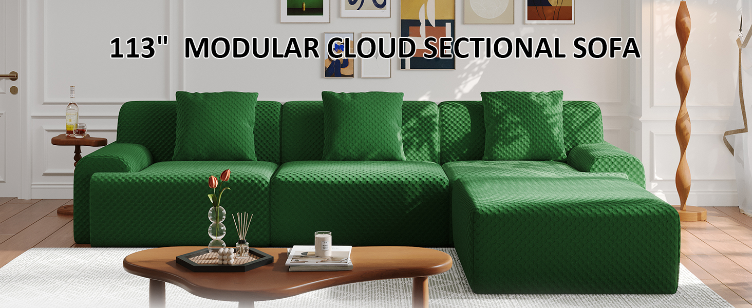 113" Modular Sectional Sofa