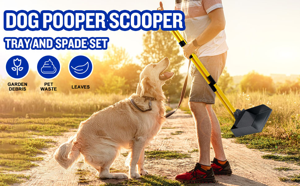 Pooper Scooper for Large Dogs, Adjustable Long Handle