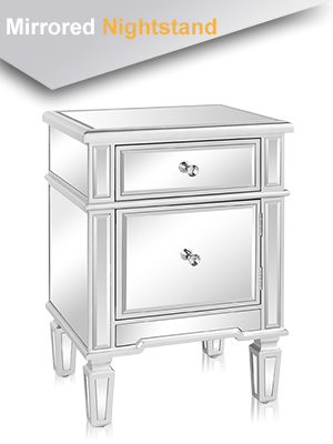 glass nightstand