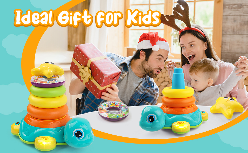 Baby Toys 6 to 12 Months Musical Stacking Toys for 1 2 3 Years Old Boys Girls