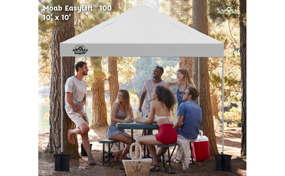 YOLI Moab EasyLift 100 10’x10’ Instant PopUp Canopy Tent