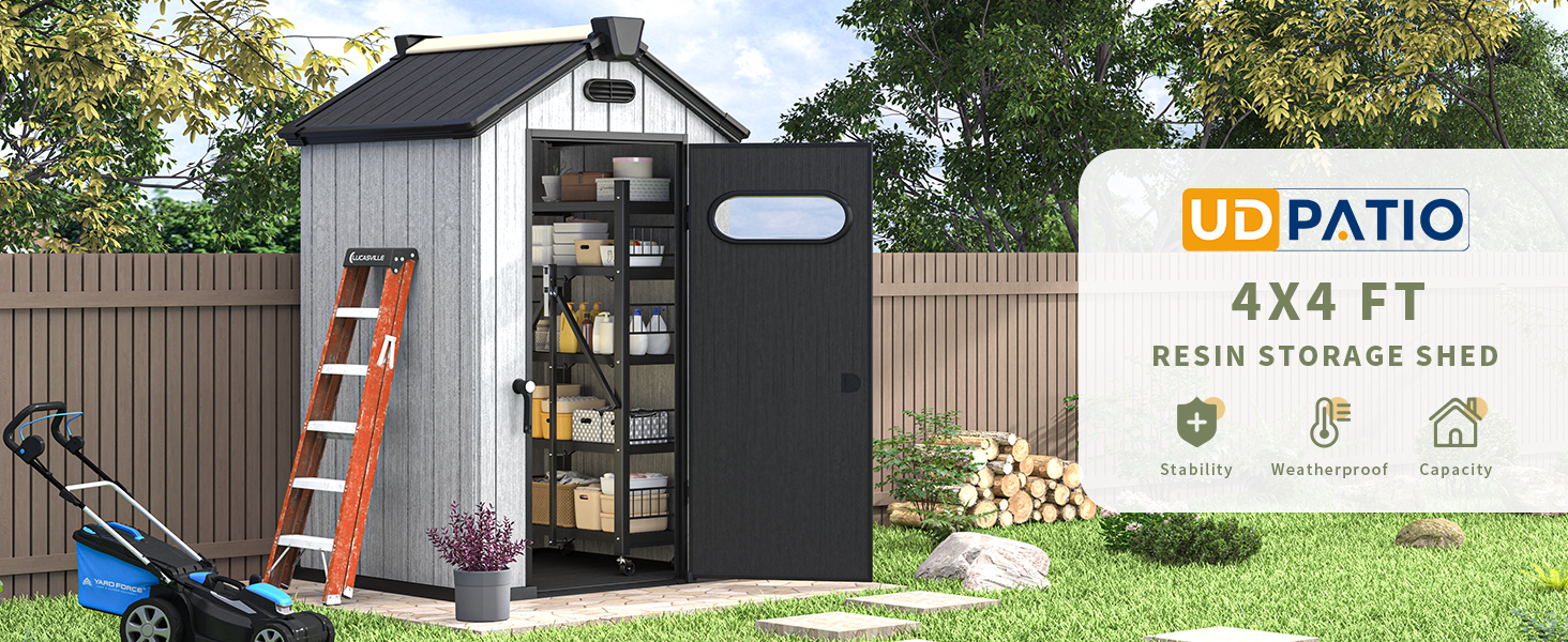 resin storage shed