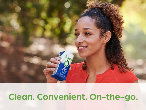 women drinking shake outside