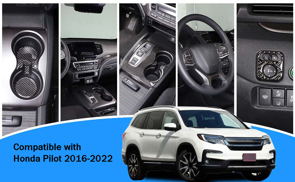 HIRUFAIT Center Console Panel Strip Trim for Honda Pilot