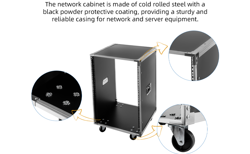 Amazon.com: 16u Av Rack Case with Wheels, Metal Studio Rack