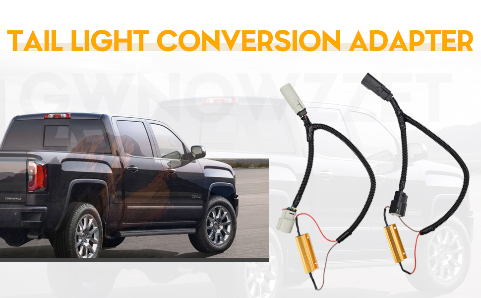 2 Pcs Tail light Conversion Adapter for 20162018 Silverado