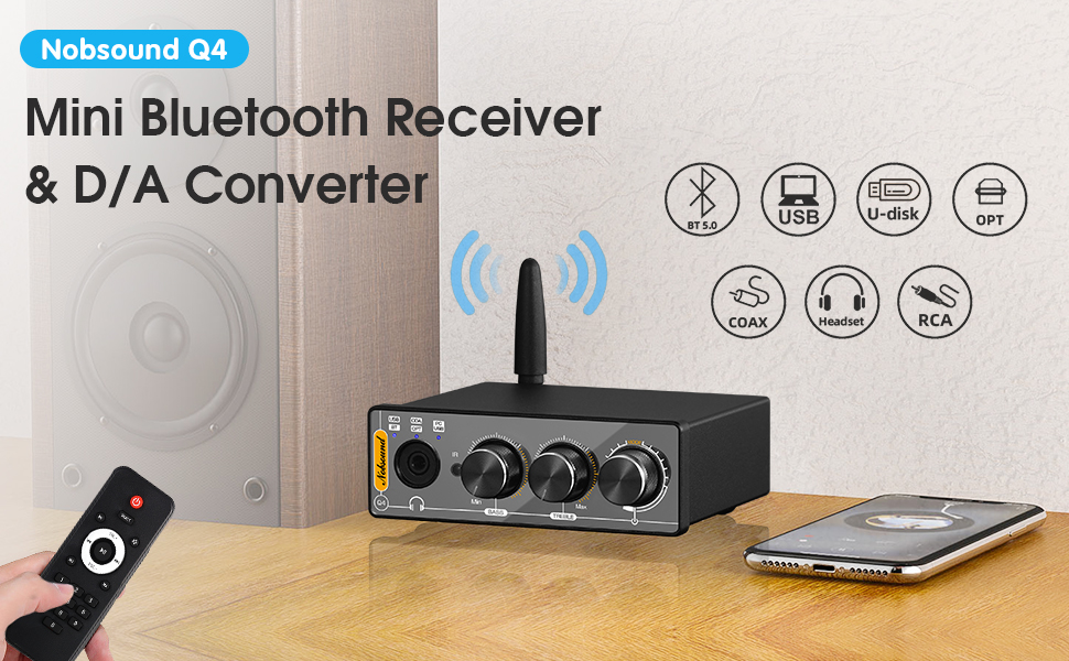 nobsound q4 bluetooth receiver dac