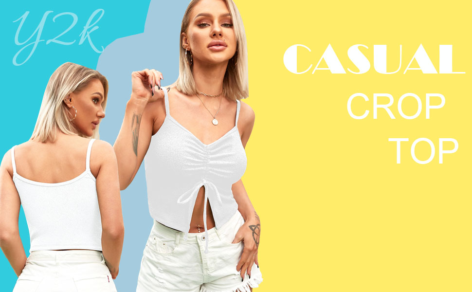 Women Cropped Cami Summer Tops