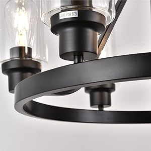 matte black wagon wheel chandelier