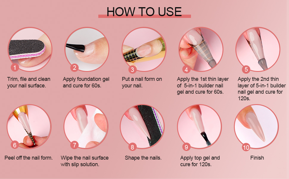 5 in 1 Builder Nail Gels