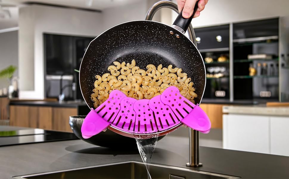 Pot Strainer Clip On Silicone Food Strainer Silicone