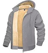 MAGCOMSEN Men's Fleece Hoodie Sherpa Jacket Full Zip Warm Fuzzy Windproof Winter Coats Hooded Out...