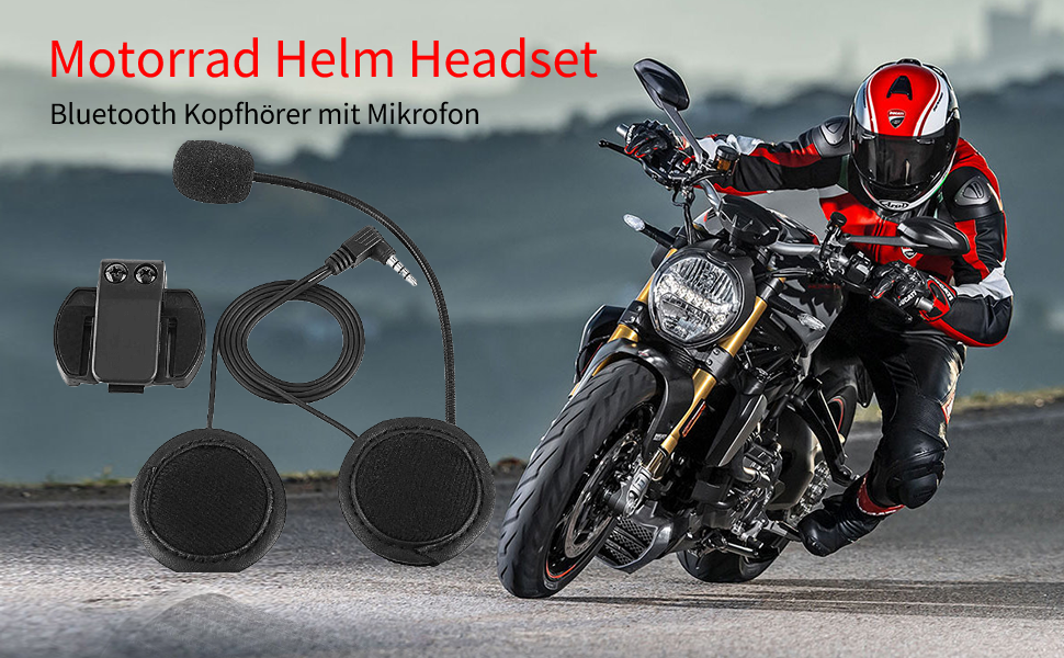 Bluetooth In Ear Kopfhörer Kabellos Für Motorradhelm www.amazon.de