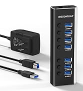 Amazon.co.jp: USB3.0ハブ 電源付き ROSONWAY 10ポート USBハブ