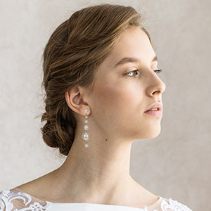 pearl wedding earrings