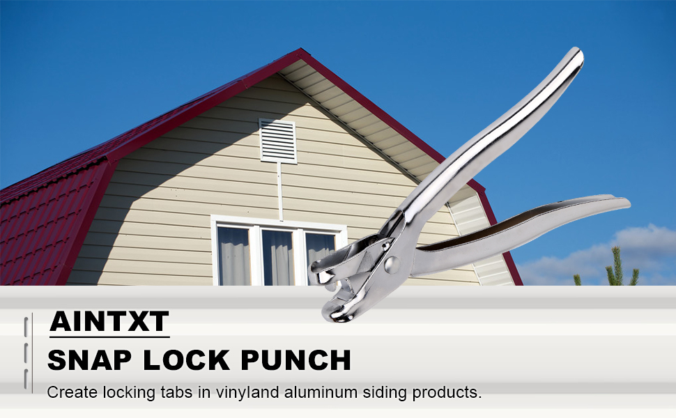 Snap Lock Punch for Vinyl and Silver Metallic Siding