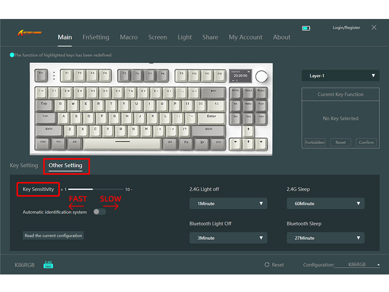Amazon.com: ATTACK SHARK K86 Wireless Mechanical Keyboard