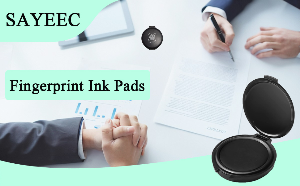 SAYEEC Fingerprint Ink Pad, Thumbprint Ink Pad for Office Notary