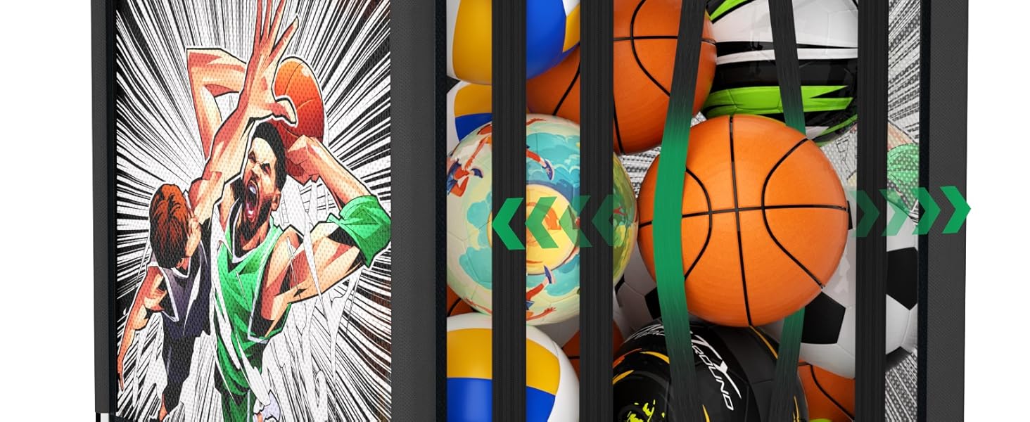 Garage Sports Ball Storage Cart