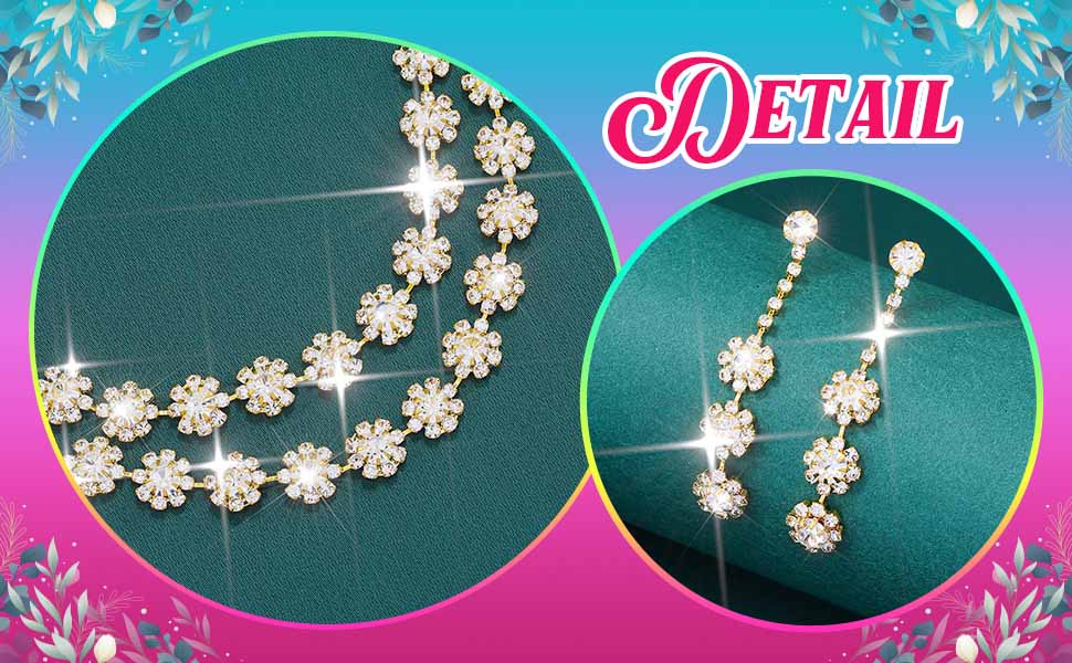 gold jewelry for women gold necklace and bracelet set necklace earring set necklace for bridesmaid