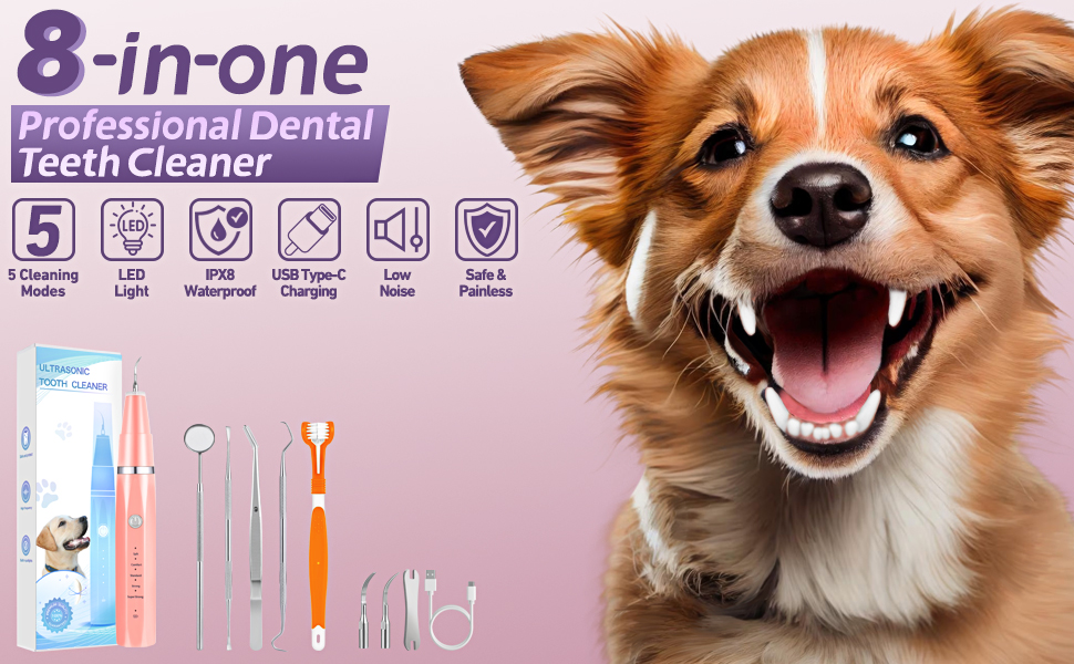 havit Dog Teeth Cleaning Kit, Dog Tooth Plaque Remover