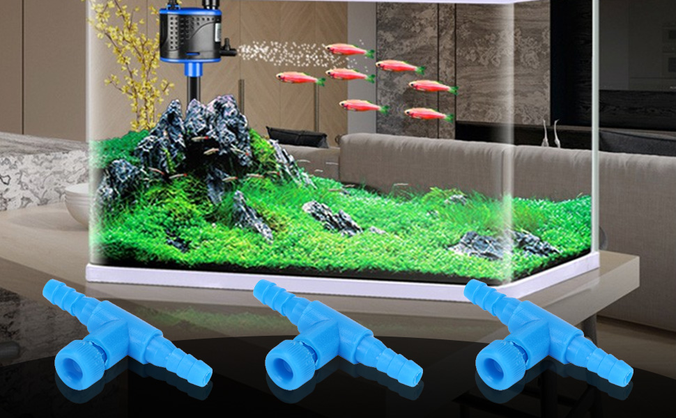 20Pcs Aquarium Air Flow Control Valve Fish Tank 2 Way Air Pump Control