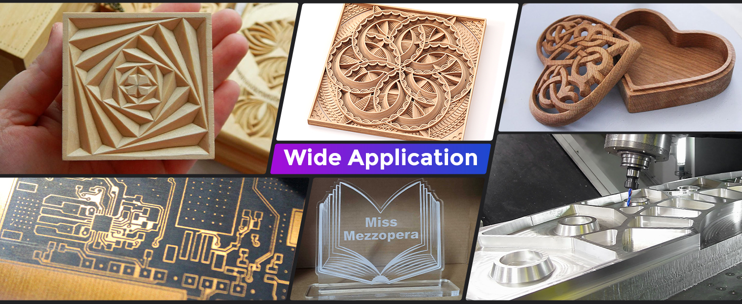 1/4"-os szárú CNC marófej készlet