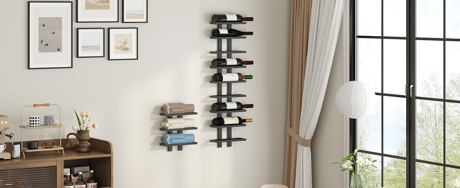 Yzosvki 9 Bottle Wall Mount Wine Rack,