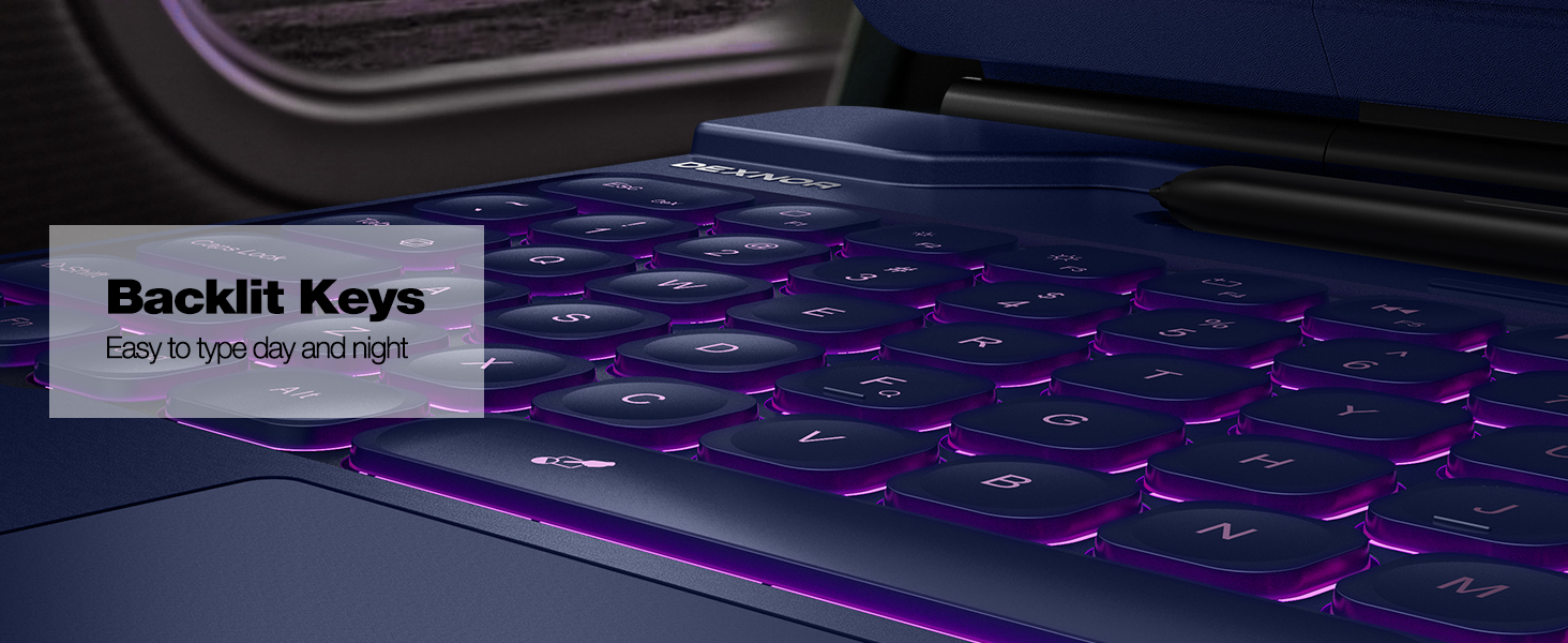  Dexnor for Samsung Galaxy Tab S9+ Plus/S9 FE+ Plus/S8+ Plus/S7+ Plus/S7 FE Case with Keyboard