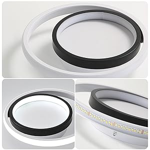 Plafonnier Led 33W 3300lm, Lampe De Plafond Rond Moderne, Luminaire Plafonnier 6000K Lumière Blanche Froide, Pour Cuisine, Salon, Chambre, Salle à Manger 11 1