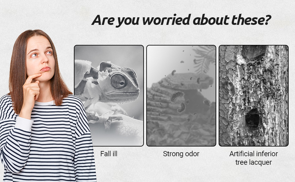 REPTI ZOO Large Bearded Dragon Basking Platform