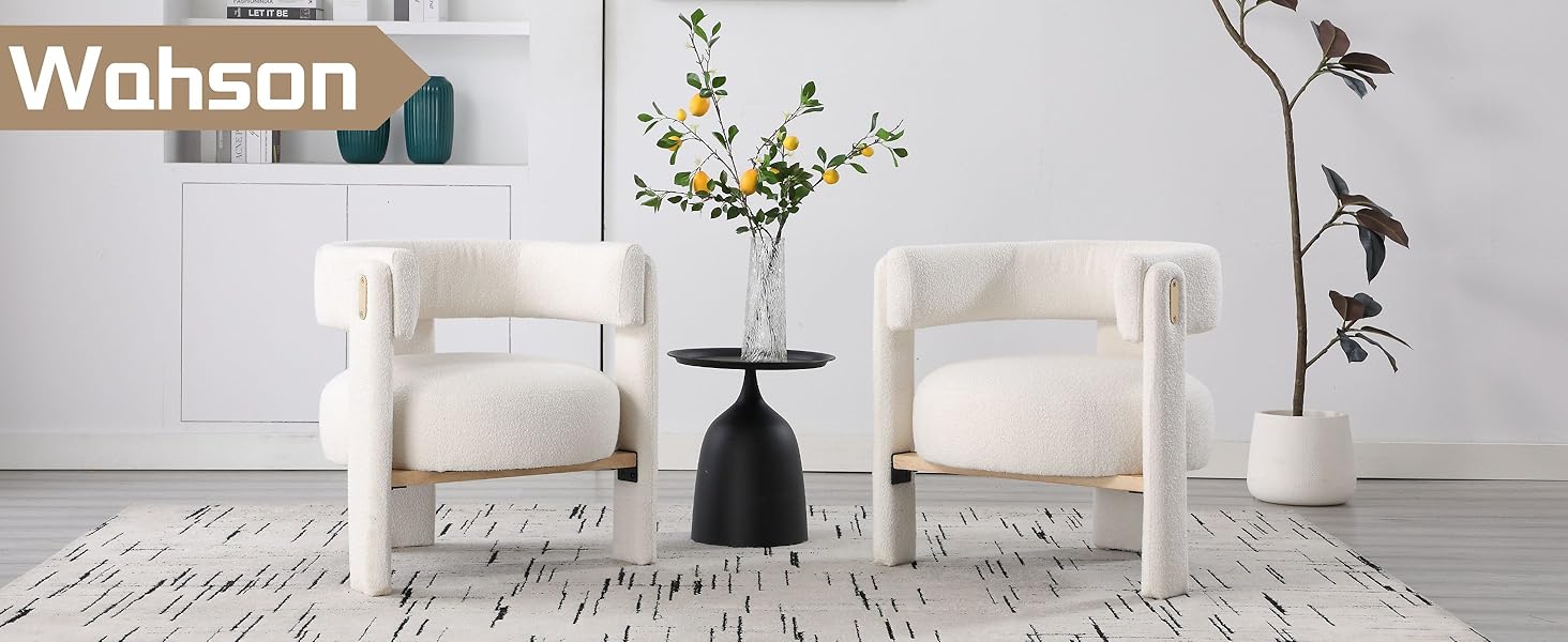 Boucle Upholstered Armchair