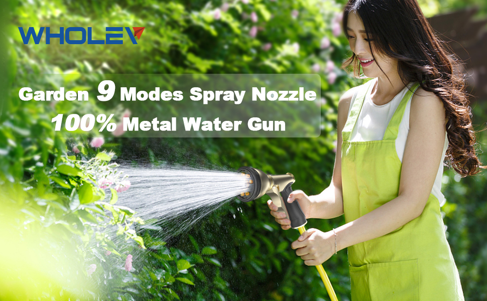 Spray Nozzle, Garden Hose Nozzle, 9Pattern Sprayer Water Nozzle Heavy