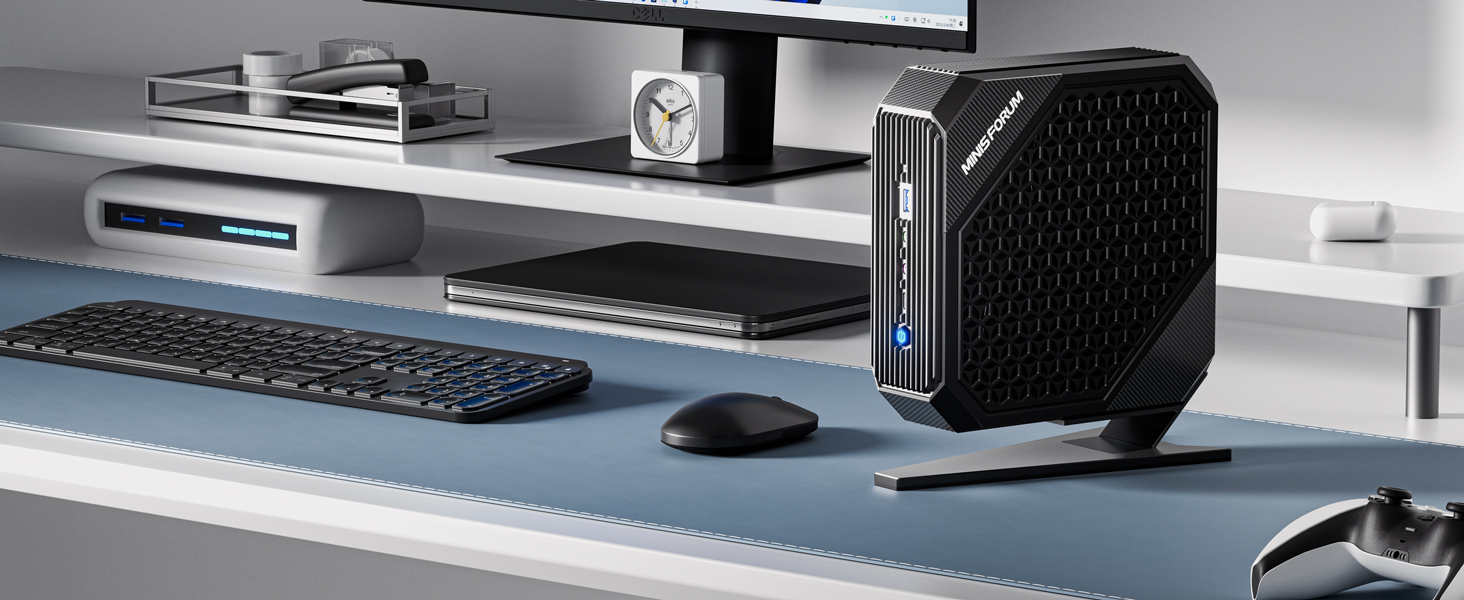 MINISFORUM Neptune HX100G Mini PC AMD Ryzen 7 7840HS 32GB DDR5 1TB SSD AMD Radeon RX 6600M Mini Gaming PC Wi-Fi 6E/BT5.2, 2xHDMI, 2X USB4 Port, 2X Slot PCIe/SATA SSD, 5X USB3.2 Port 10 HX99G