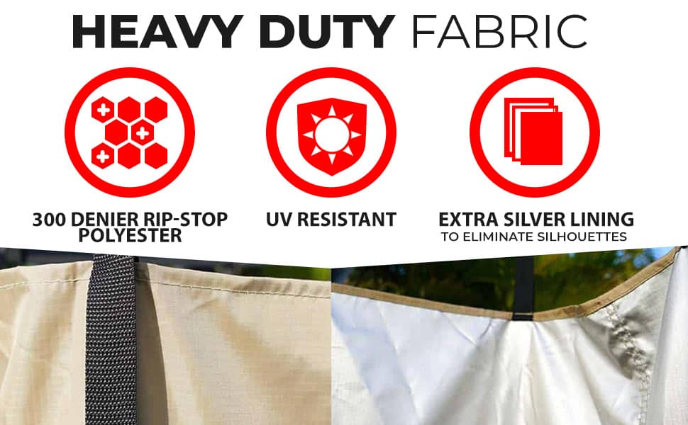 KickAss Premium Shower Tent Awning with Roll Out Roof